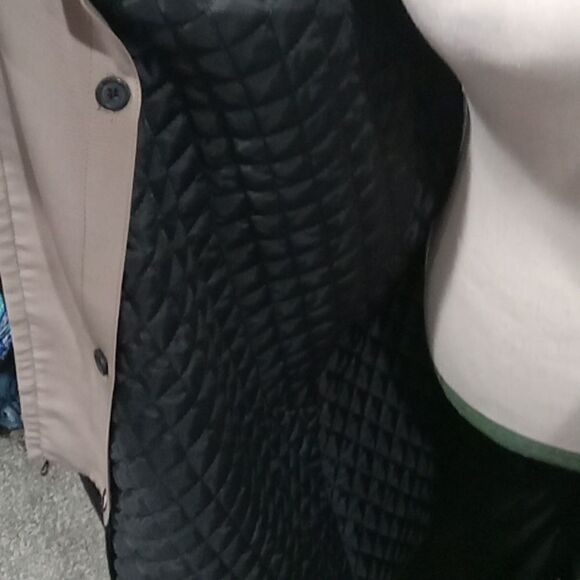 Vintage Panache black long trench with removable Insulated  lining. Size 8 - Picture 4 of 4